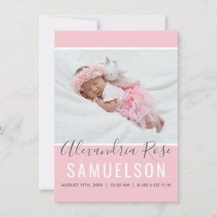 Tarjeta De Agradecimiento Chica Bebé Rosa Gracias Baby Shower   FOTO