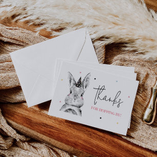 Tarjeta De Agradecimiento Chica Bunny Birthday