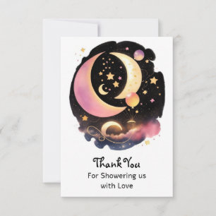 Tarjeta De Agradecimiento Chica celestial encantadora Baby Shower