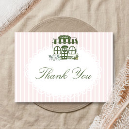 Tarjeta De Agradecimiento Chica de Café Bebé Shower