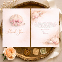 Chica de concha con lazo rosa Baby Shower