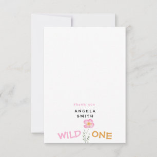 Tarjeta De Agradecimiento Chica de cumpleaños 1 personalizado Wild One