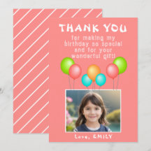 Chica de globos Fiestas rosados foto de cumpleaños