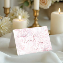 Tarjeta De Agradecimiento Chica de invierno Baby Shower copo de nieve rosa