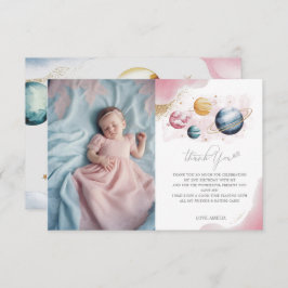 Tarjeta De Agradecimiento Chica del espacio ultraterrestre Birthday Galaxy S