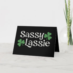 Tarjeta De Agradecimiento Chica descarada Día de San Patricio Chica irlandes