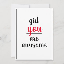 Tarjeta De Agradecimiento Chica, es una persona maravillosa