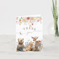 Chica floral de la acuarela animal de Woodland Bab