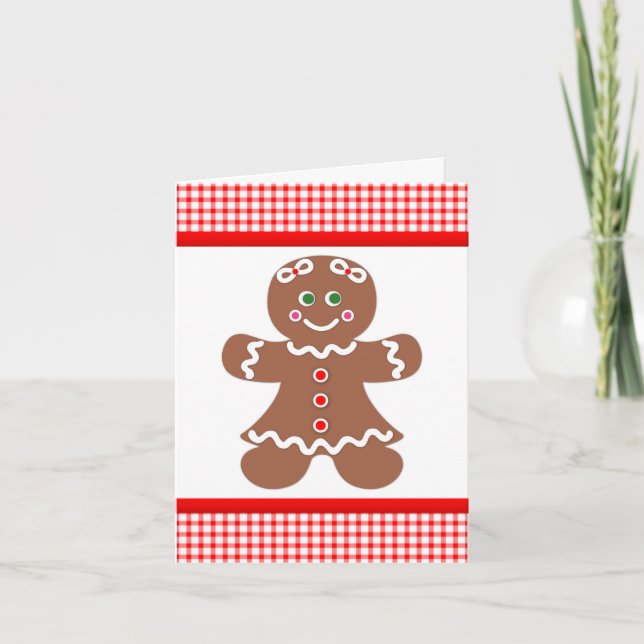 Tarjeta De Agradecimiento Chica Gingerbread Gracias (Anverso)