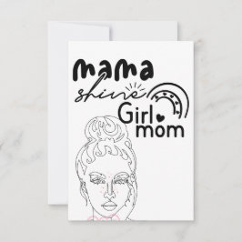 Tarjeta De Agradecimiento Chica mamá fina mamá