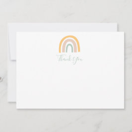 Tarjeta De Agradecimiento Chica moderno pastel arcoiris