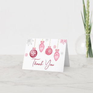 Tarjeta De Agradecimiento Chica Santa Bebé Navidades Baby Shower