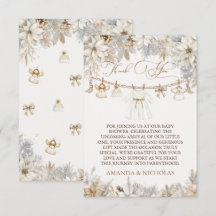 Chica Shower de Bebé Floral de Invierno
