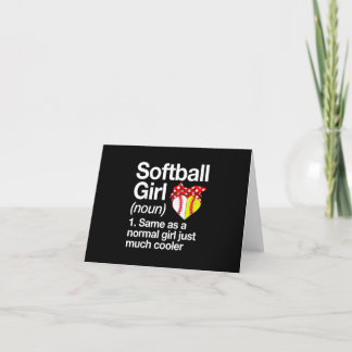 Tarjeta De Agradecimiento Chica Softbol Definición Sassy Deportes