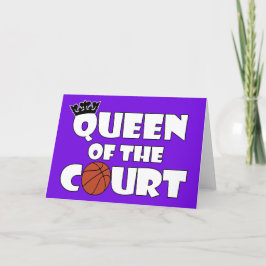 Tarjeta De Agradecimiento Chicas Baloncesto Reina de la Corte Saludo