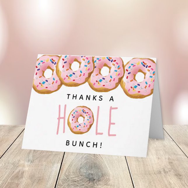 Tarjeta De Agradecimiento Chicas de Donut modernos Baby Shower Sprinkle (Subido por el creador)