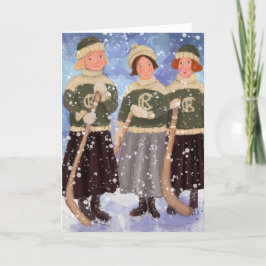 Tarjeta De Agradecimiento Chicas de invierno de Prairie, 1925