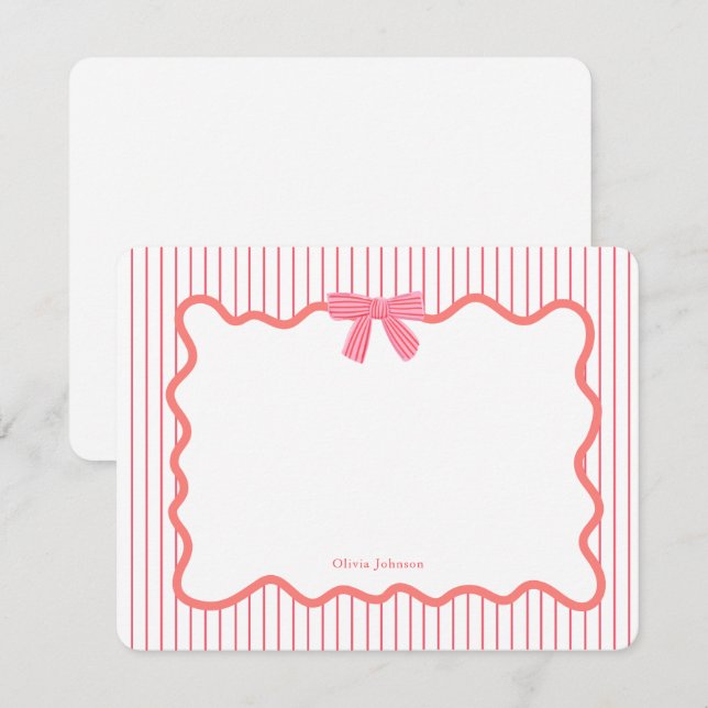 Tarjeta De Agradecimiento Chicas de marco de arco rosado (Anverso / Reverso)