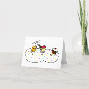 Tarjeta De Agradecimiento Chicas del pastel