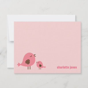 Tarjeta De Agradecimiento Chicas dulces Gracias Cartas - Rosa