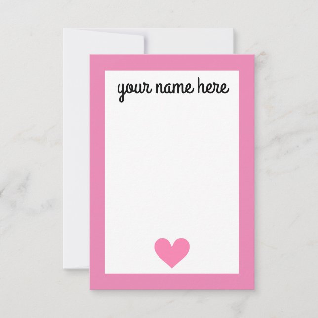 Tarjeta De Agradecimiento Chicas personalizados Stationery Notecards (Anverso)