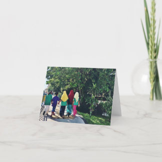 Tarjeta De Agradecimiento Chicas refugiados