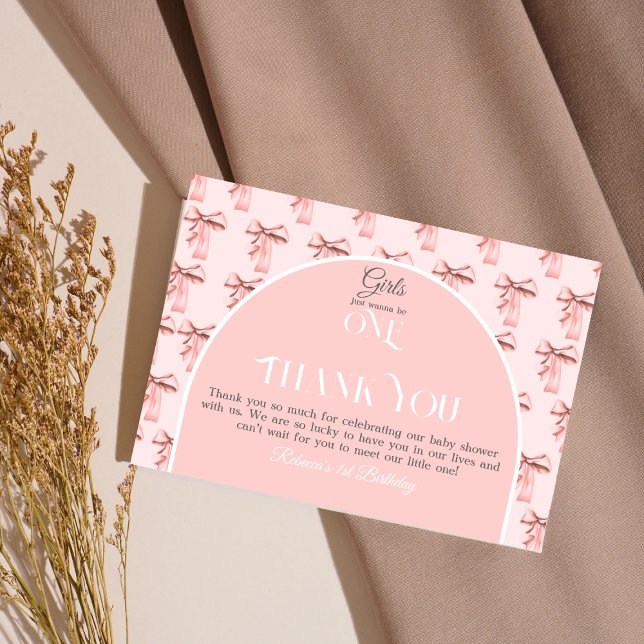 Tarjeta De Agradecimiento Chicas solo quieren ser el primer cumpleaños de un (Subido por el creador)