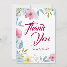 Tarjeta De Agradecimiento Chicas Spring Floral Watercolor Baby Shower