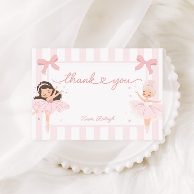 Tarjeta De Agradecimiento Chicas Tutu Coquette Ballerina (Subido por el creador)