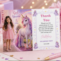Chicas Unicornio Mágico Morado Lindas Cumpleaños 5