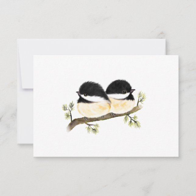 Tarjeta De Agradecimiento Chickadee Blank Notecards (Anverso)
