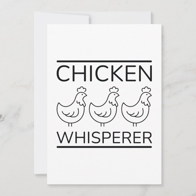 Tarjeta De Agradecimiento Chicken Whisperer (Anverso)