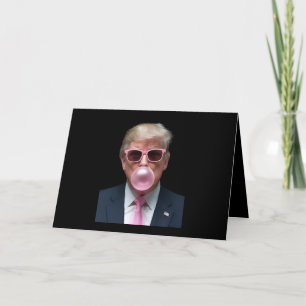 Tarjeta De Agradecimiento Chicle Trump Rosa Divertido Presidente de EE. UU.