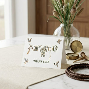 Tarjeta De Agradecimiento Chico de caza Baby Shower