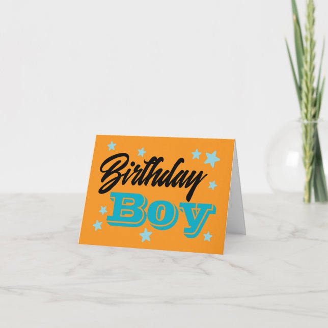 Tarjeta De Agradecimiento Chico de Cumpleaños AGREGA TU PROPIO TEXTO  (Anverso)