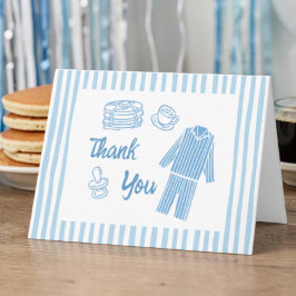 Tarjeta De Agradecimiento Chico de desayuno de panqueques Baby Shower