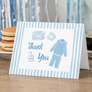 Tarjeta De Agradecimiento Chico de desayuno de panqueques Baby Shower