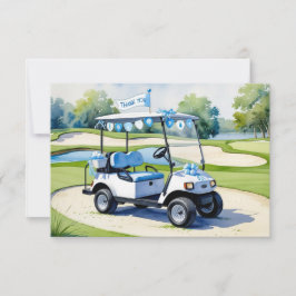 Tarjeta De Agradecimiento Chico de ducha de bebé de golf tema