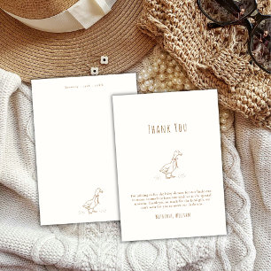 Tarjeta De Agradecimiento Chico de ducha de bebé minimalista elegante boho t