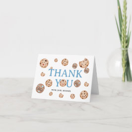 Tarjeta De Agradecimiento Chico de Galleta Dulce Primer Cumpleaños Tarro de