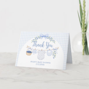 Tarjeta De Agradecimiento Chico Dulce de Arándano Baby Shower Niño