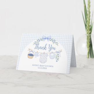 Tarjeta De Agradecimiento Chico Dulce de Arándano Baby Shower Niño
