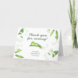 Tarjeta De Agradecimiento Chico Sweet Pea Baby Shower Gracias