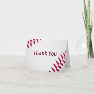 Tarjeta De Agradecimiento Chicos de béisbol Cumpleaños de niños estrella