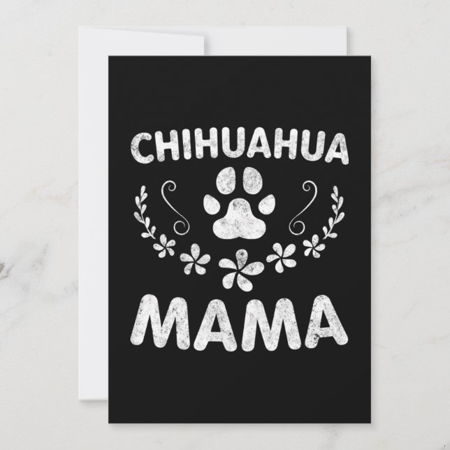 Tarjeta De Agradecimiento Chihuahua Mama (Anverso)