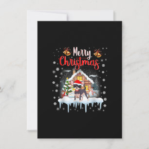 Tarjeta De Agradecimiento chihuahua santa hat alegre navidad amante del perr