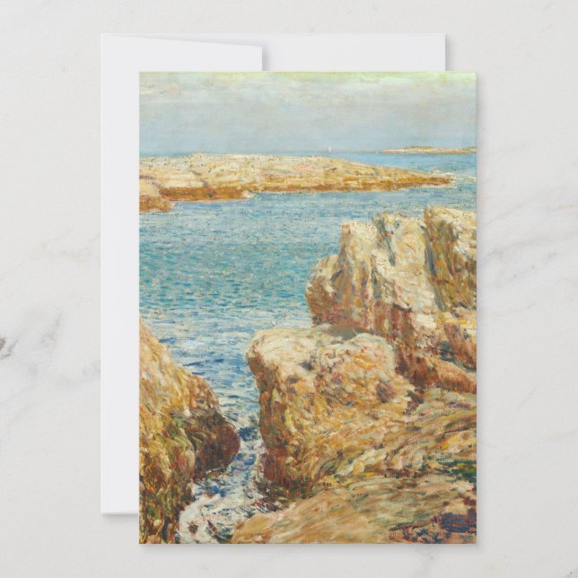 Tarjeta De Agradecimiento Childe Hassam - Escena Costera, Islas De Shoales (Anverso)