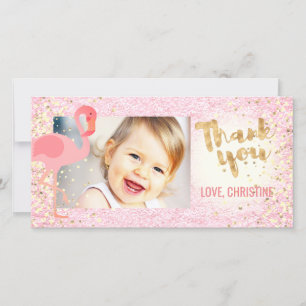 Tarjeta De Agradecimiento chile rosa flamingo tropical gracias