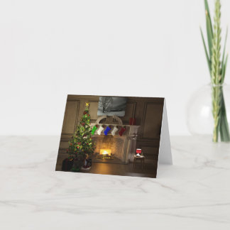Tarjeta De Agradecimiento Chimenea de navidades