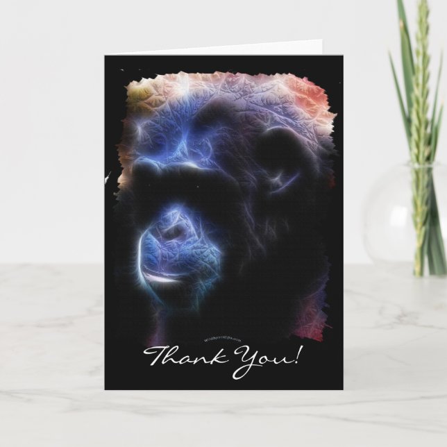 Tarjeta de agradecimiento CHIMPANZEE (Anverso)